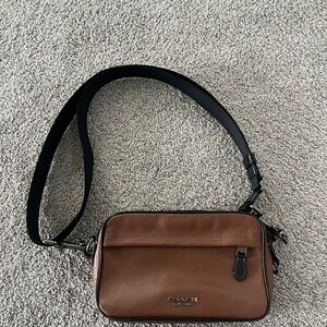 Coach Tan Belt Bag with Black Strap